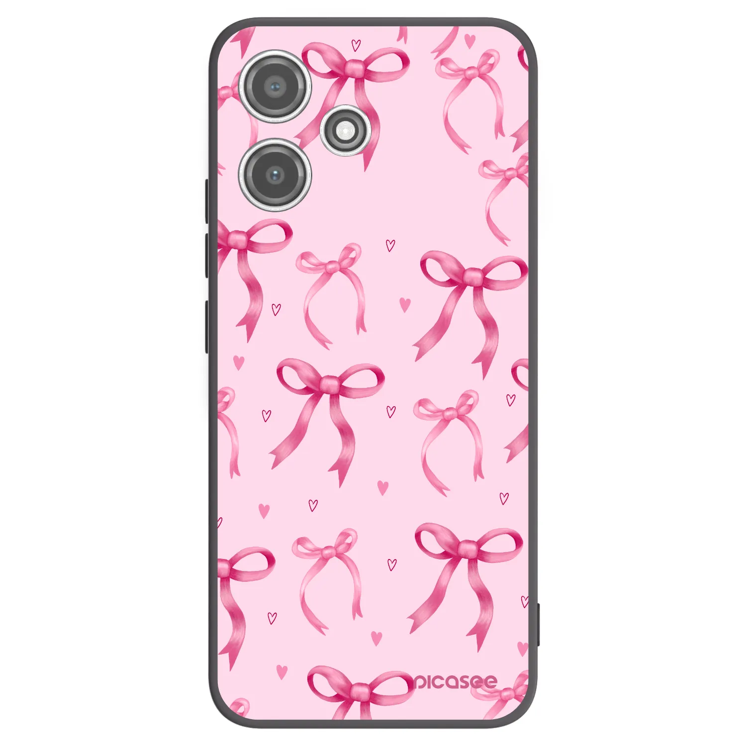 Picasee fekete szilikon tok az alábbi mobiltelefonokra Xiaomi Redmi 12 5G - Bow Aesthetic