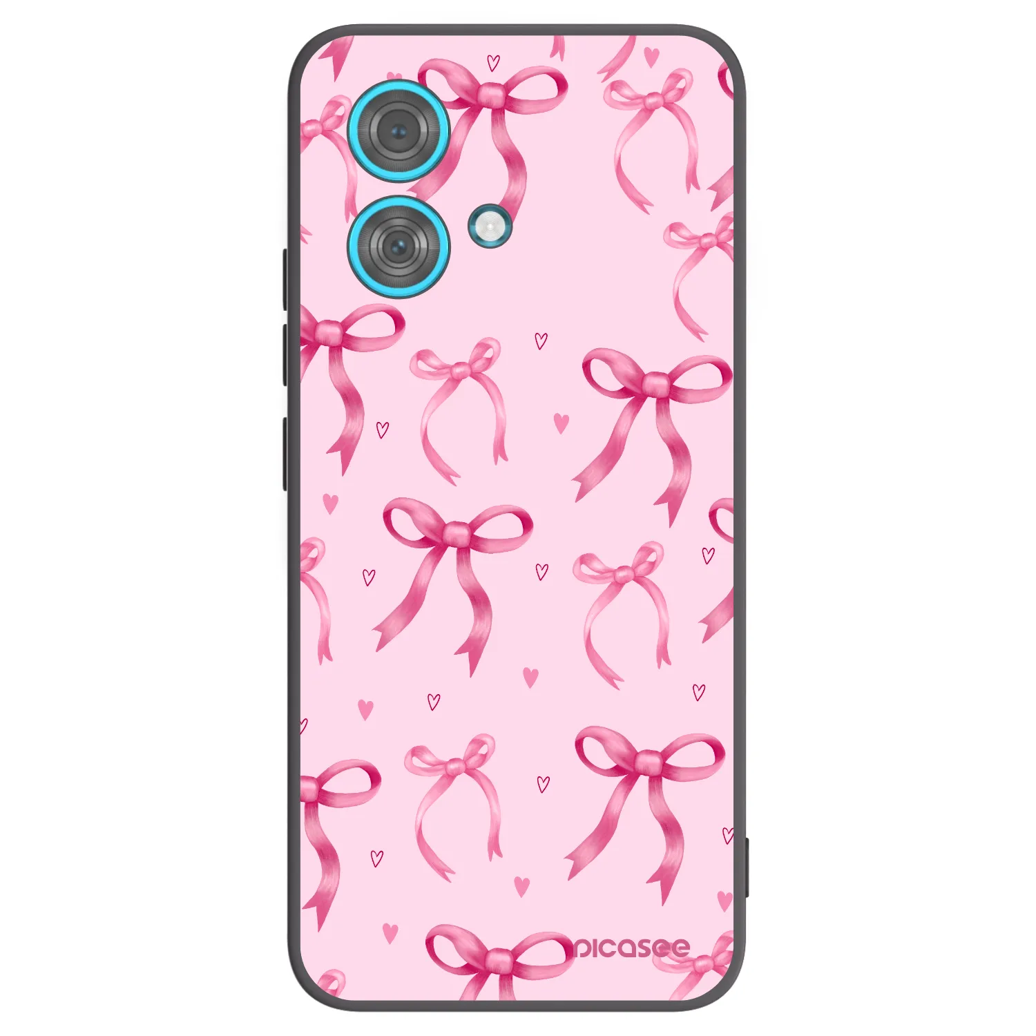 Picasee fekete szilikon tok az alábbi mobiltelefonokra Motorola Edge 40 Neo - Bow Aesthetic