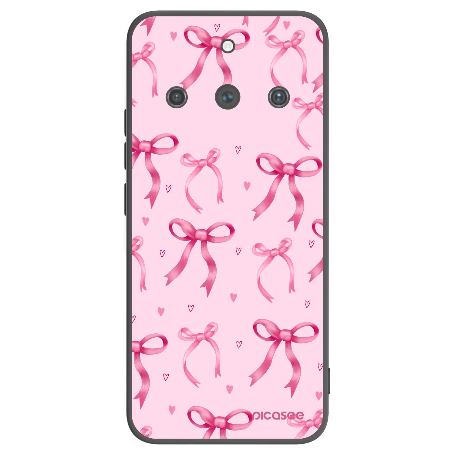 Picasee fekete szilikon tok az alábbi mobiltelefonokra Realme 11 Pro+ - Bow Aesthetic