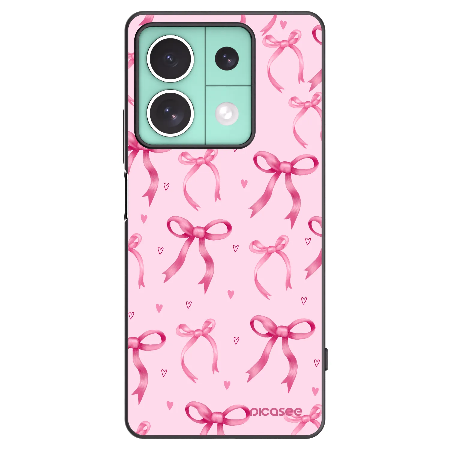 Picasee fekete szilikon tok az alábbi mobiltelefonokra Xiaomi Redmi Note 13 5G - Bow Aesthetic