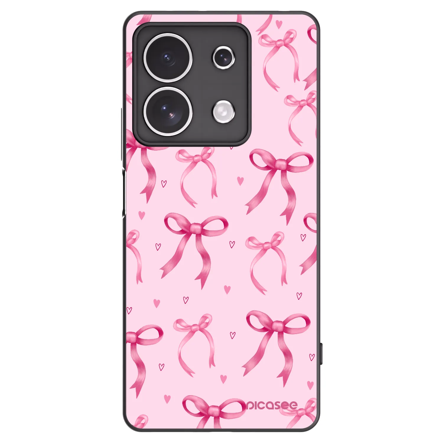 Picasee fekete szilikon tok az alábbi mobiltelefonokra Xiaomi Redmi Note 13 4G - Bow Aesthetic