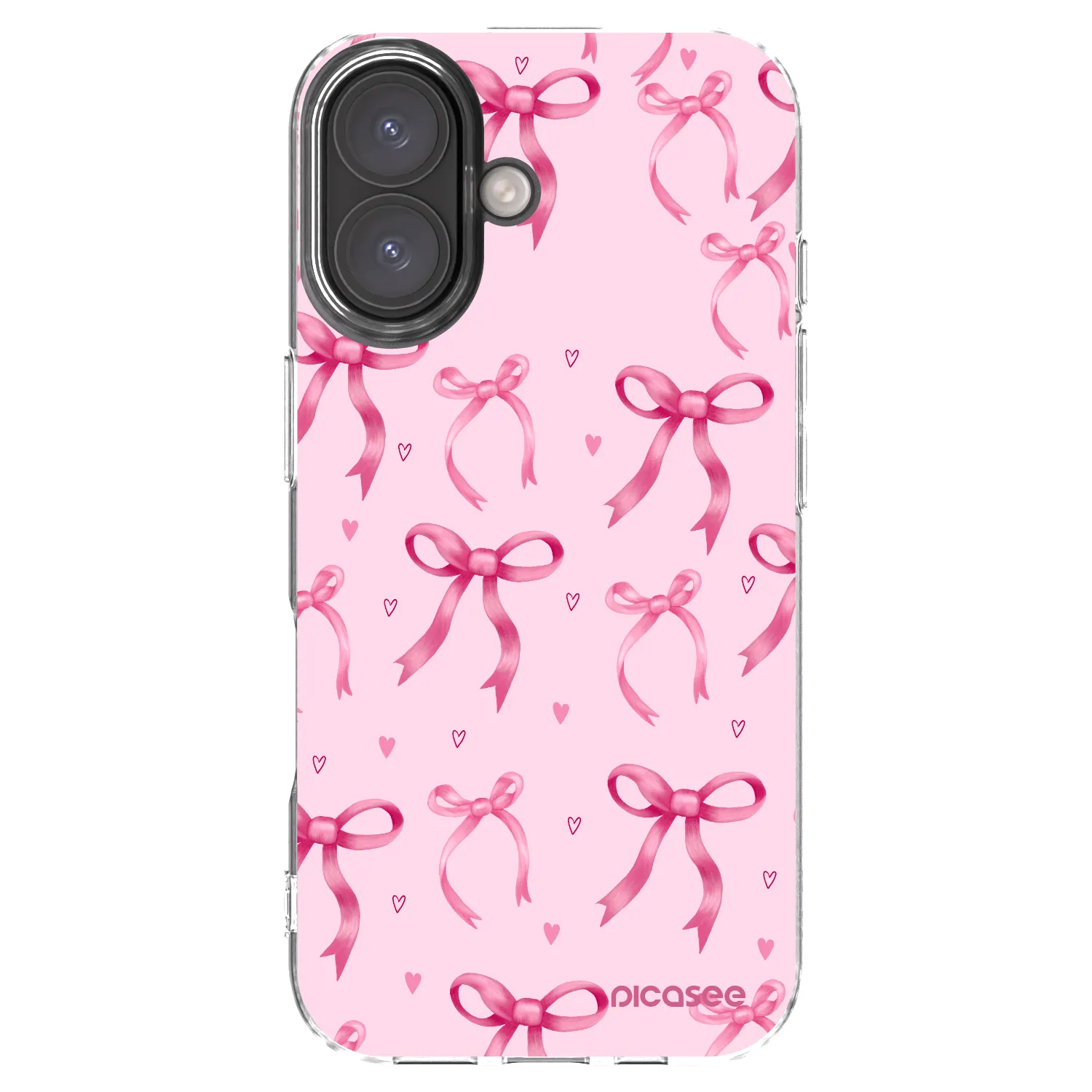 Picasee átlátszó szilikon tok az alábbi mobiltelefonokra Apple iPhone 16 - Bow Aesthetic