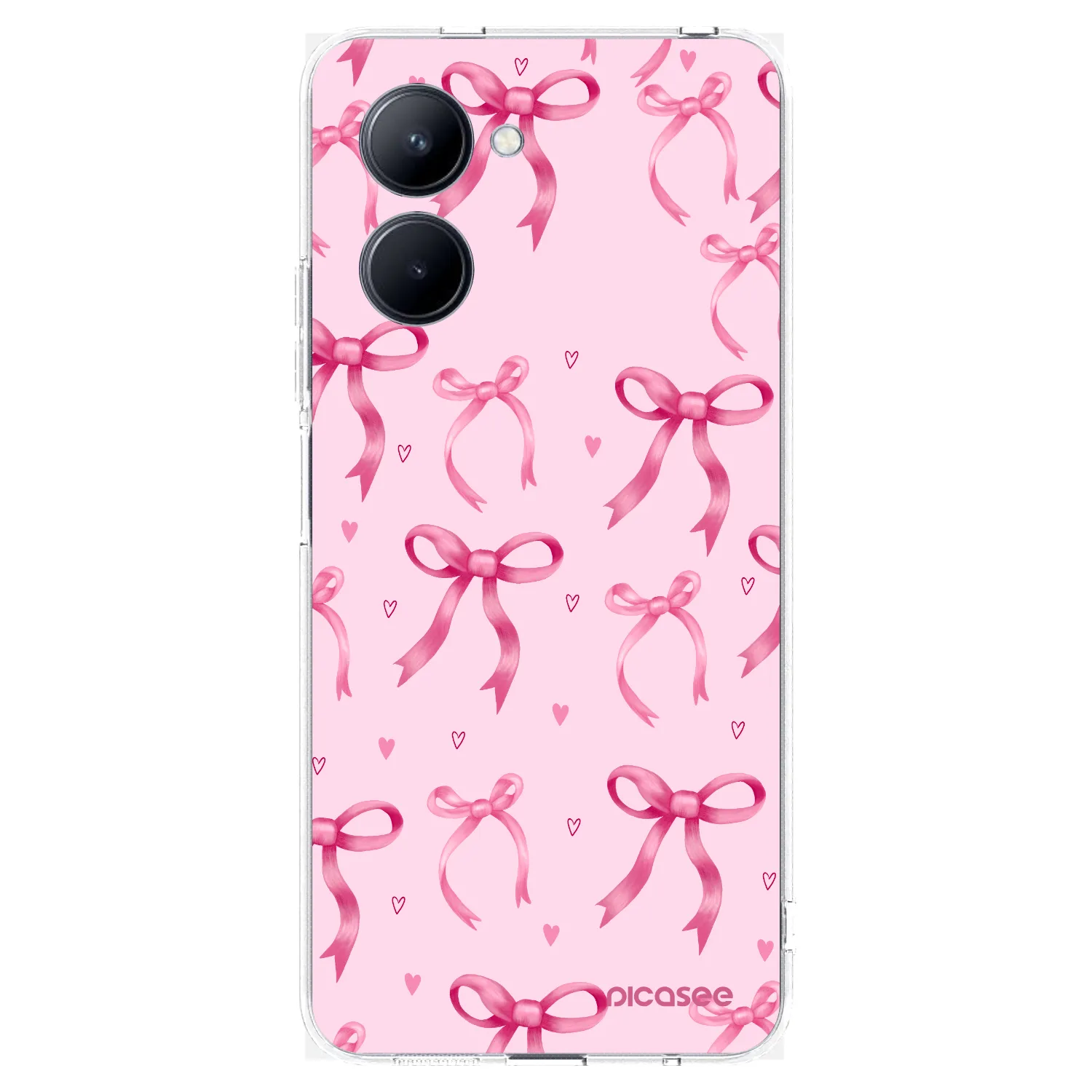 Picasee átlátszó szilikon tok az alábbi mobiltelefonokra Realme C33 (2023) - Bow Aesthetic