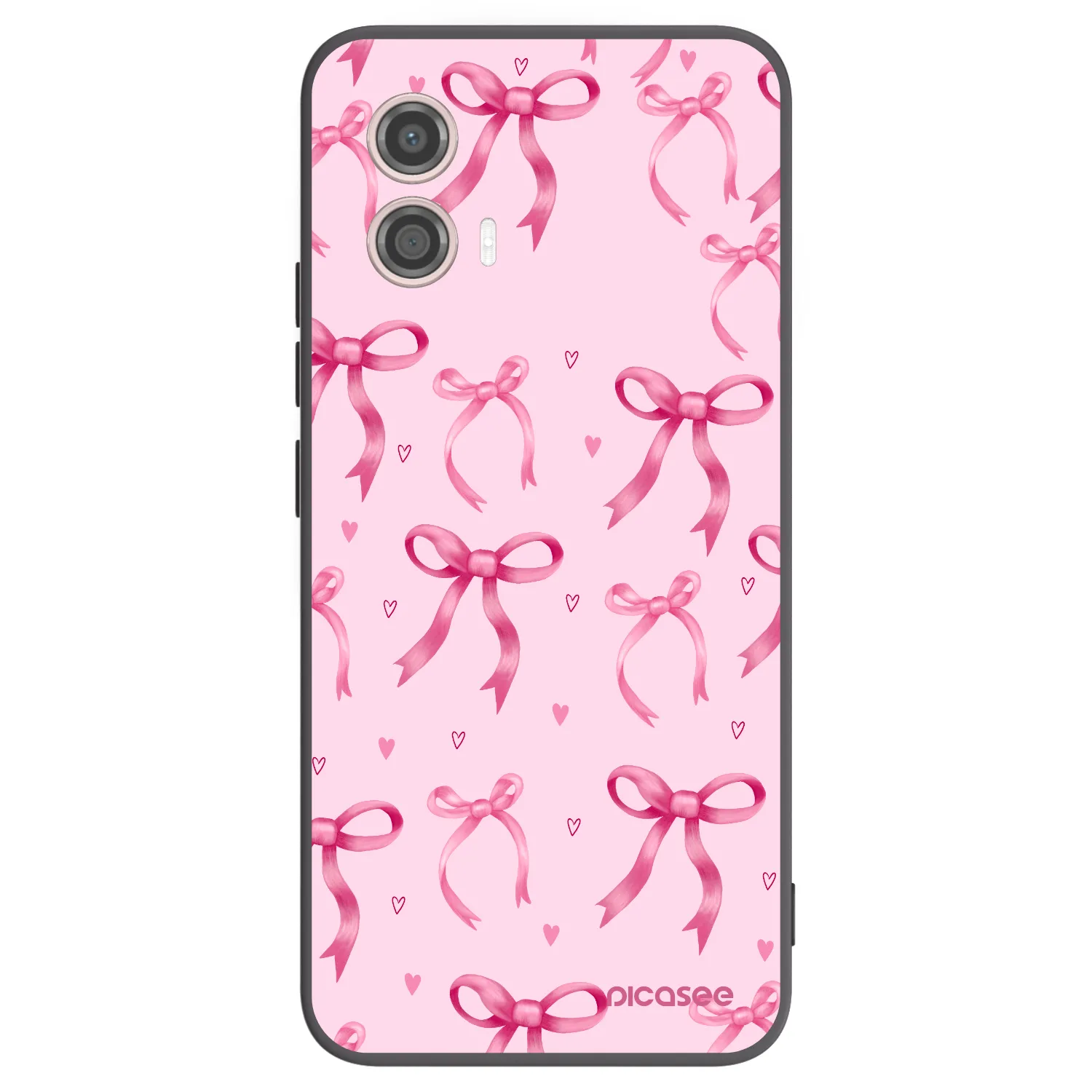 Picasee fekete szilikon tok az alábbi mobiltelefonokra Motorola Moto G53 5G - Bow Aesthetic