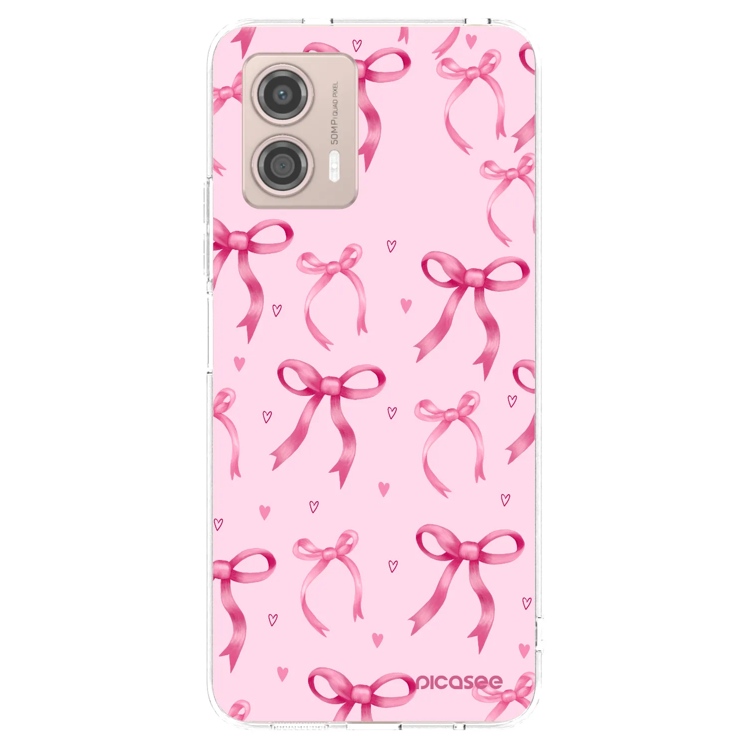 Picasee átlátszó szilikon tok az alábbi mobiltelefonokra Motorola Moto G53 5G - Bow Aesthetic