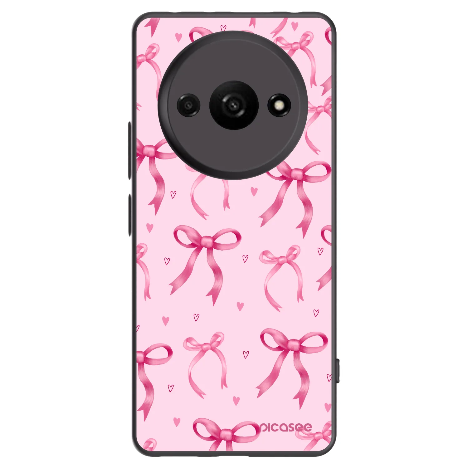 Picasee fekete szilikon tok az alábbi mobiltelefonokra Xiaomi Redmi A3 - Bow Aesthetic