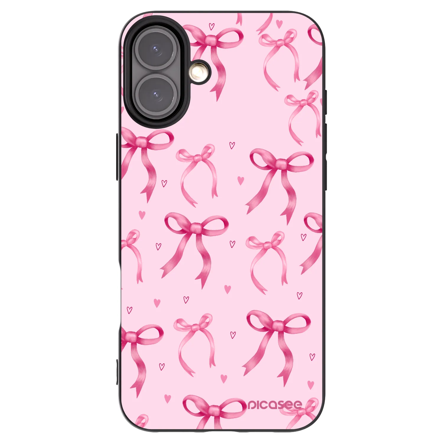 Picasee fekete szilikon tok az alábbi mobiltelefonokra Apple iPhone 16 Plus - Bow Aesthetic