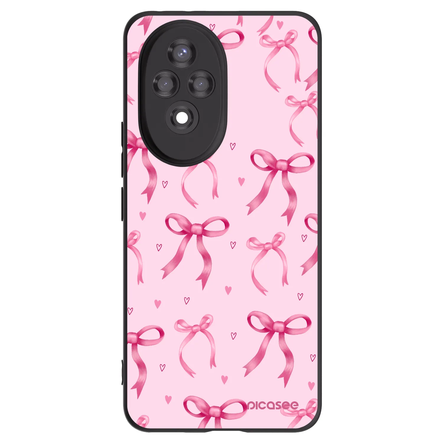 Picasee fekete szilikon tok az alábbi mobiltelefonokra Honor 200 Pro 5G - Bow Aesthetic