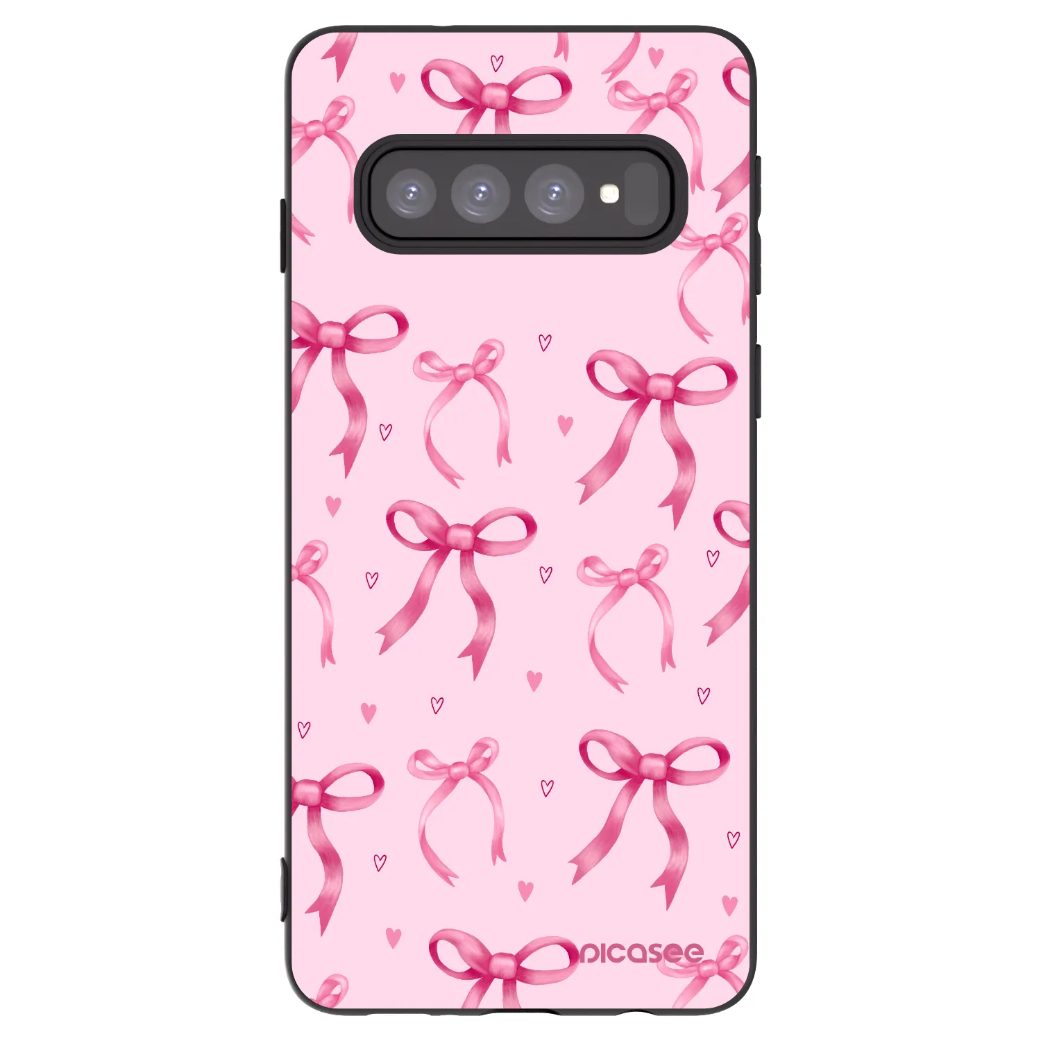 Picasee fekete szilikon tok az alábbi mobiltelefonokra Samsung Galaxy S10 G973 - Bow Aesthetic