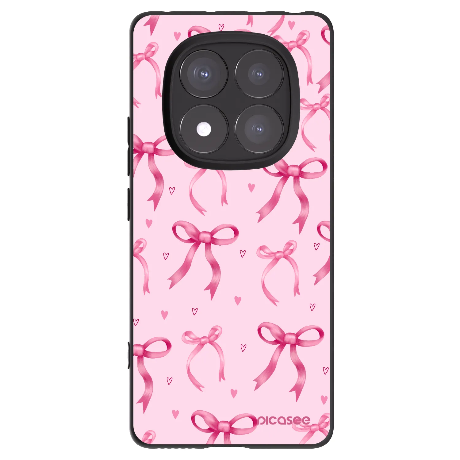 Picasee fekete szilikon tok az alábbi mobiltelefonokra Xiaomi Redmi Note 14 Pro 5G - Bow Aesthetic