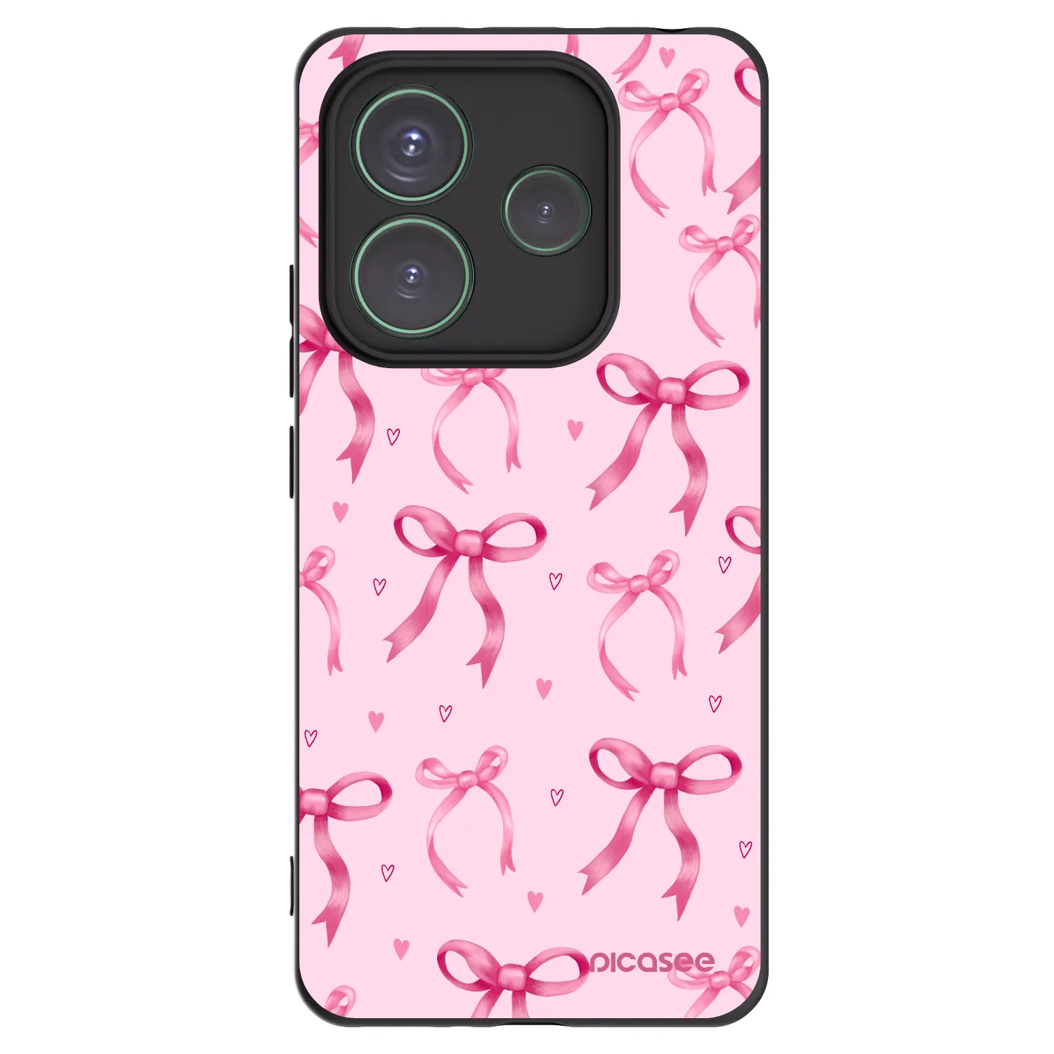 Picasee fekete szilikon tok az alábbi mobiltelefonokra Xiaomi Redmi Note 14 5G - Bow Aesthetic