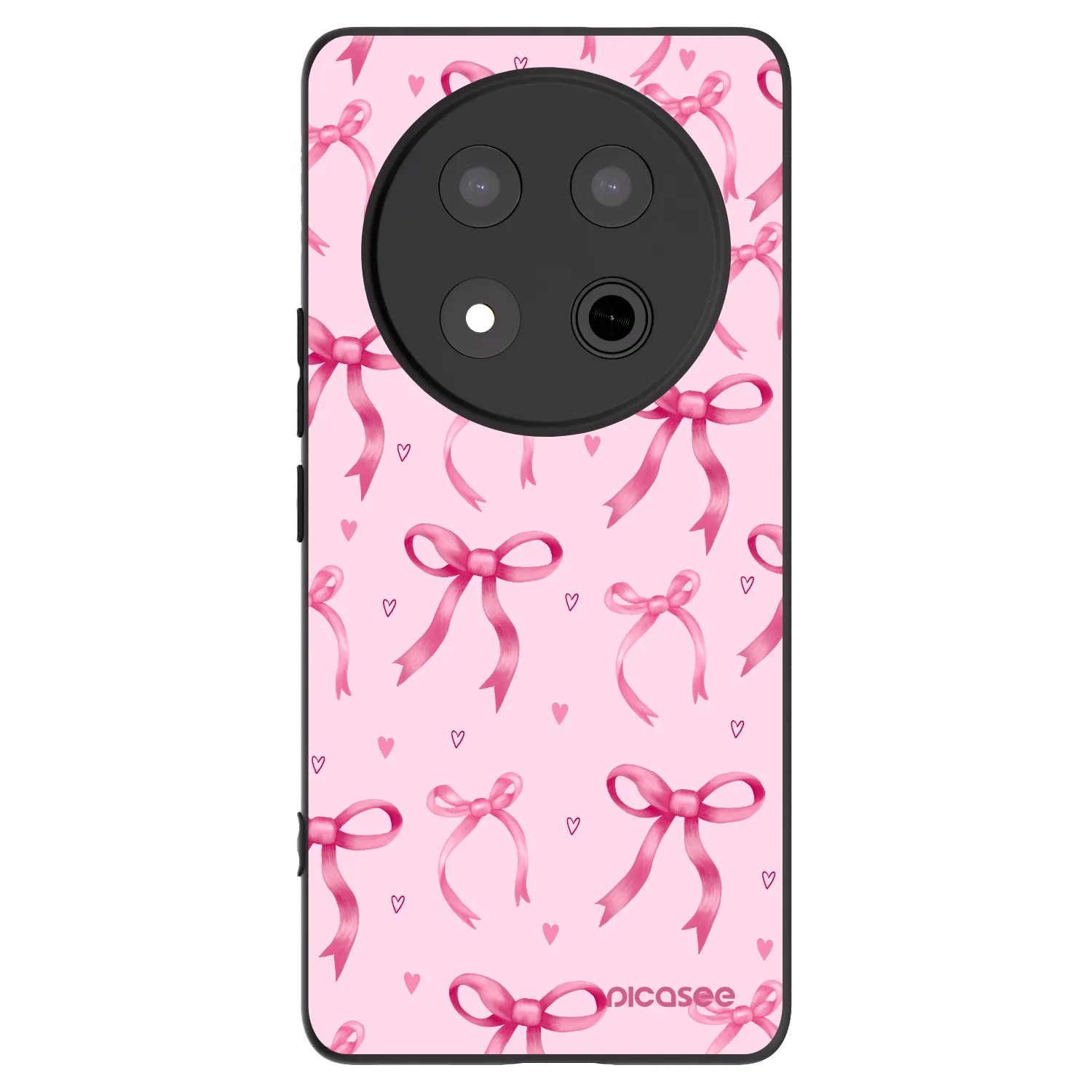 Picasee fekete szilikon tok az alábbi mobiltelefonokra Honor Magic7 Lite 5G - Bow Aesthetic