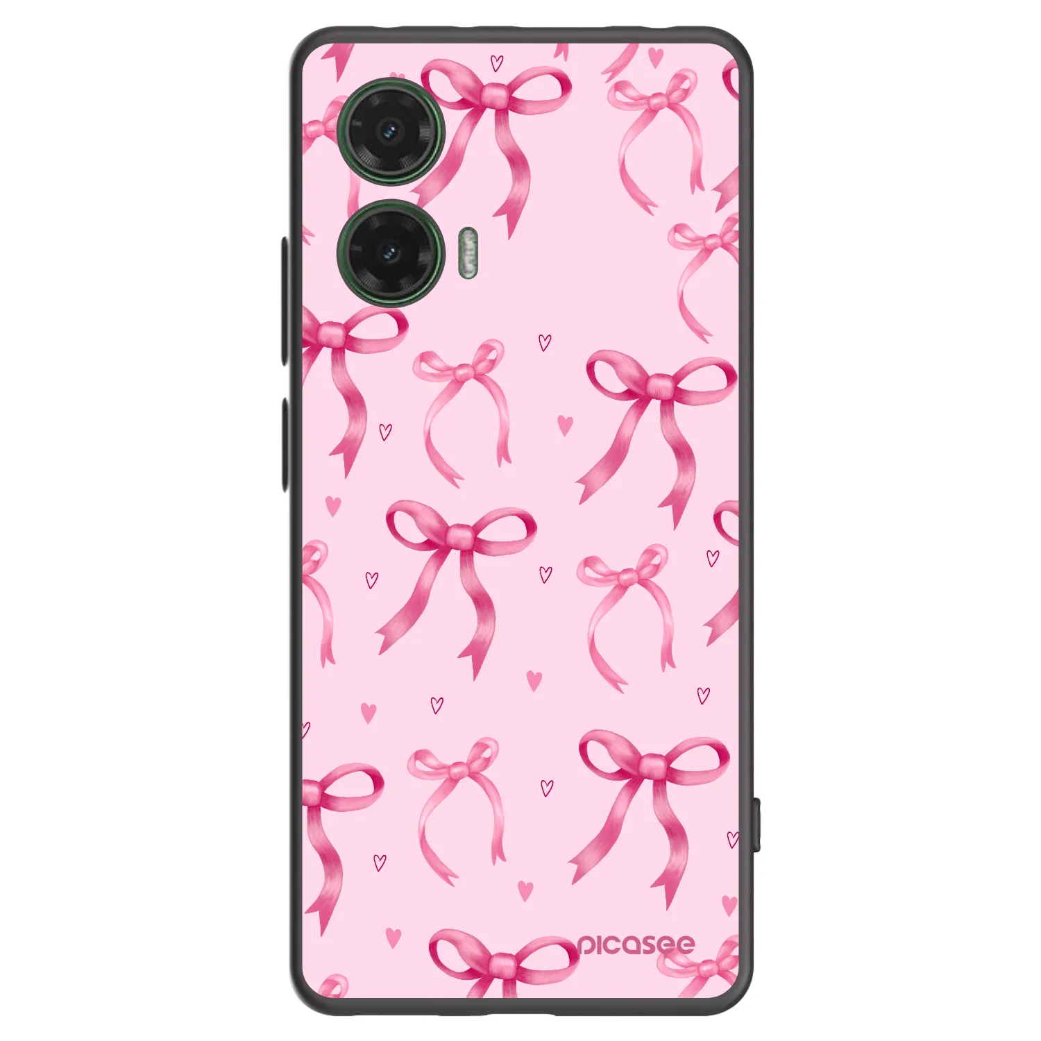 Picasee fekete szilikon tok az alábbi mobiltelefonokra Motorola Moto G35 5G - Bow Aesthetic