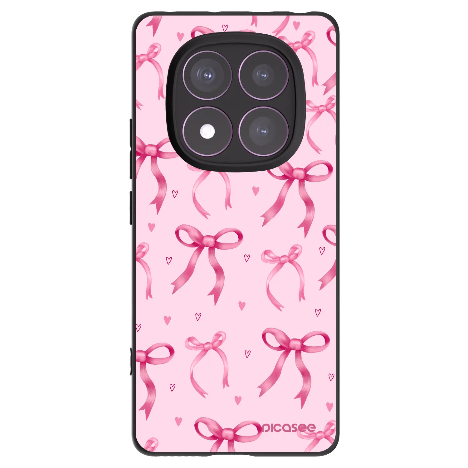 Picasee fekete szilikon tok az alábbi mobiltelefonokra Xiaomi Redmi Note 14 Pro 4G - Bow Aesthetic