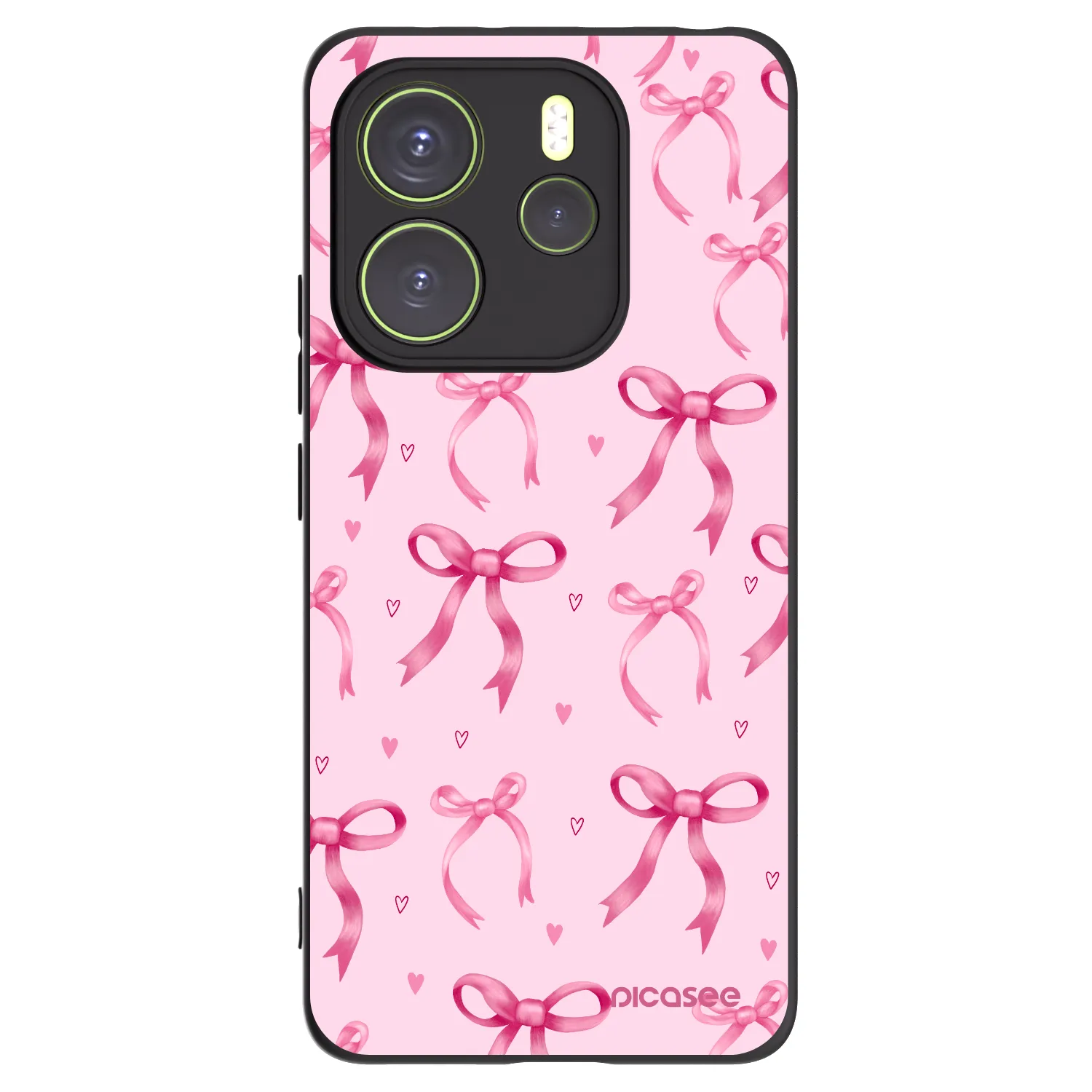 Picasee fekete szilikon tok az alábbi mobiltelefonokra Xiaomi Redmi Note 14 4G - Bow Aesthetic