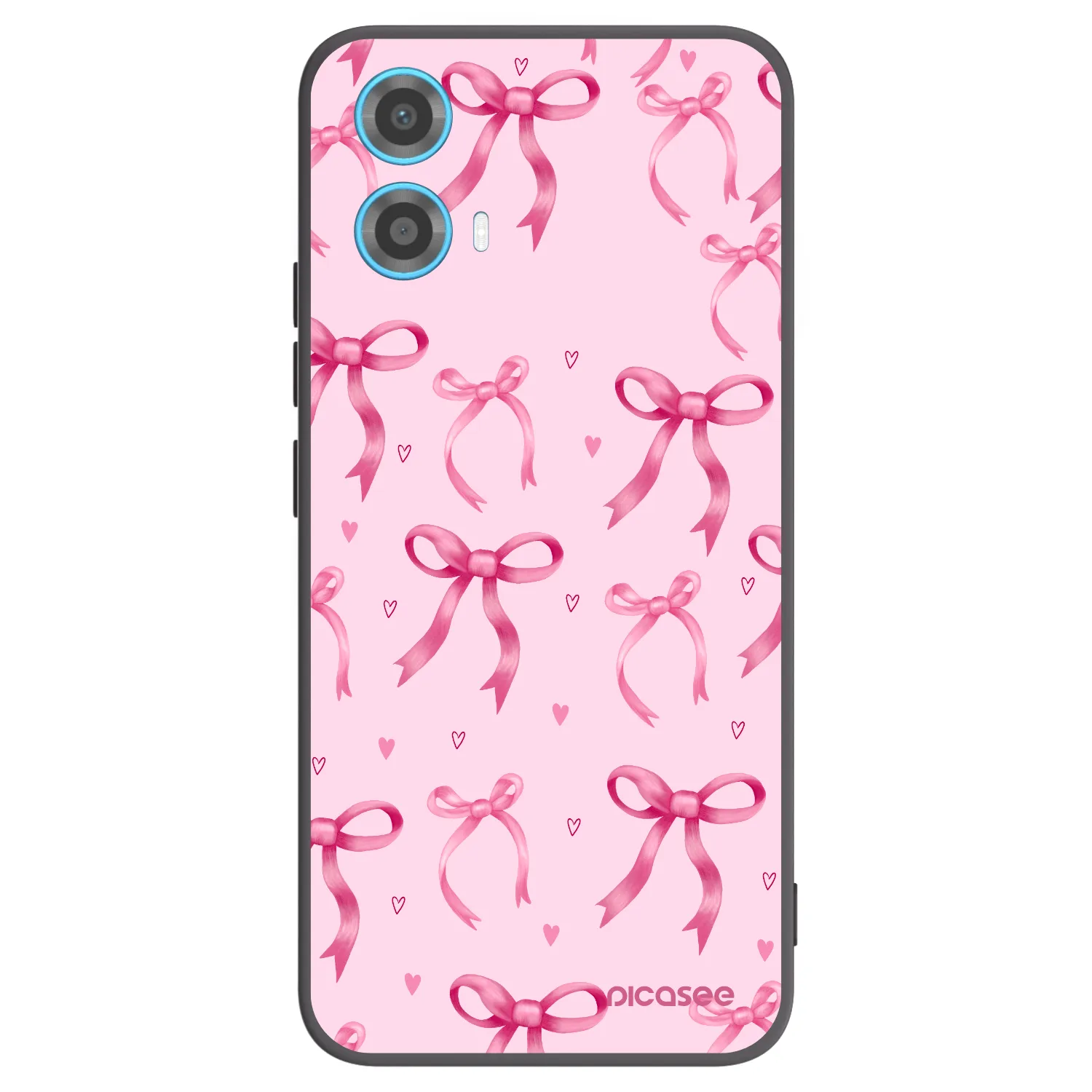 Picasee fekete szilikon tok az alábbi mobiltelefonokra Motorola Moto G34 5G - Bow Aesthetic