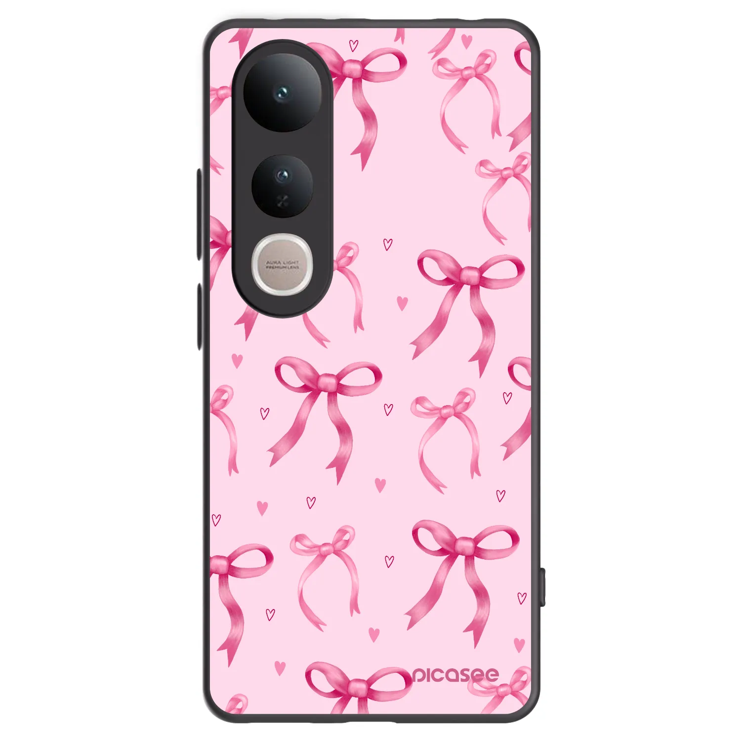 Picasee fekete szilikon tok az alábbi mobiltelefonokra Vivo V50 Lite 5G - Bow Aesthetic