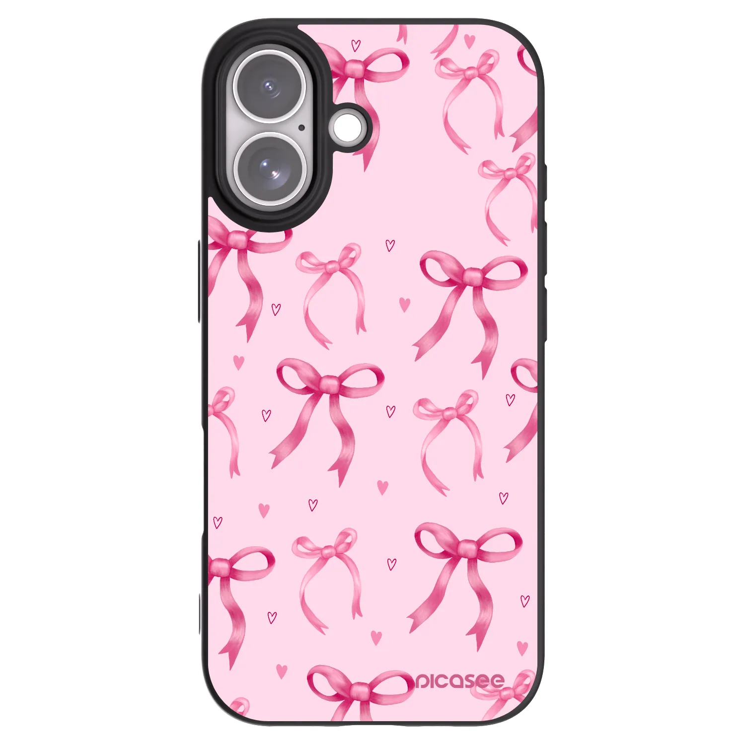 Picasee fekete szilikon tok az alábbi mobiltelefonokra Apple iPhone 17 - Bow Aesthetic