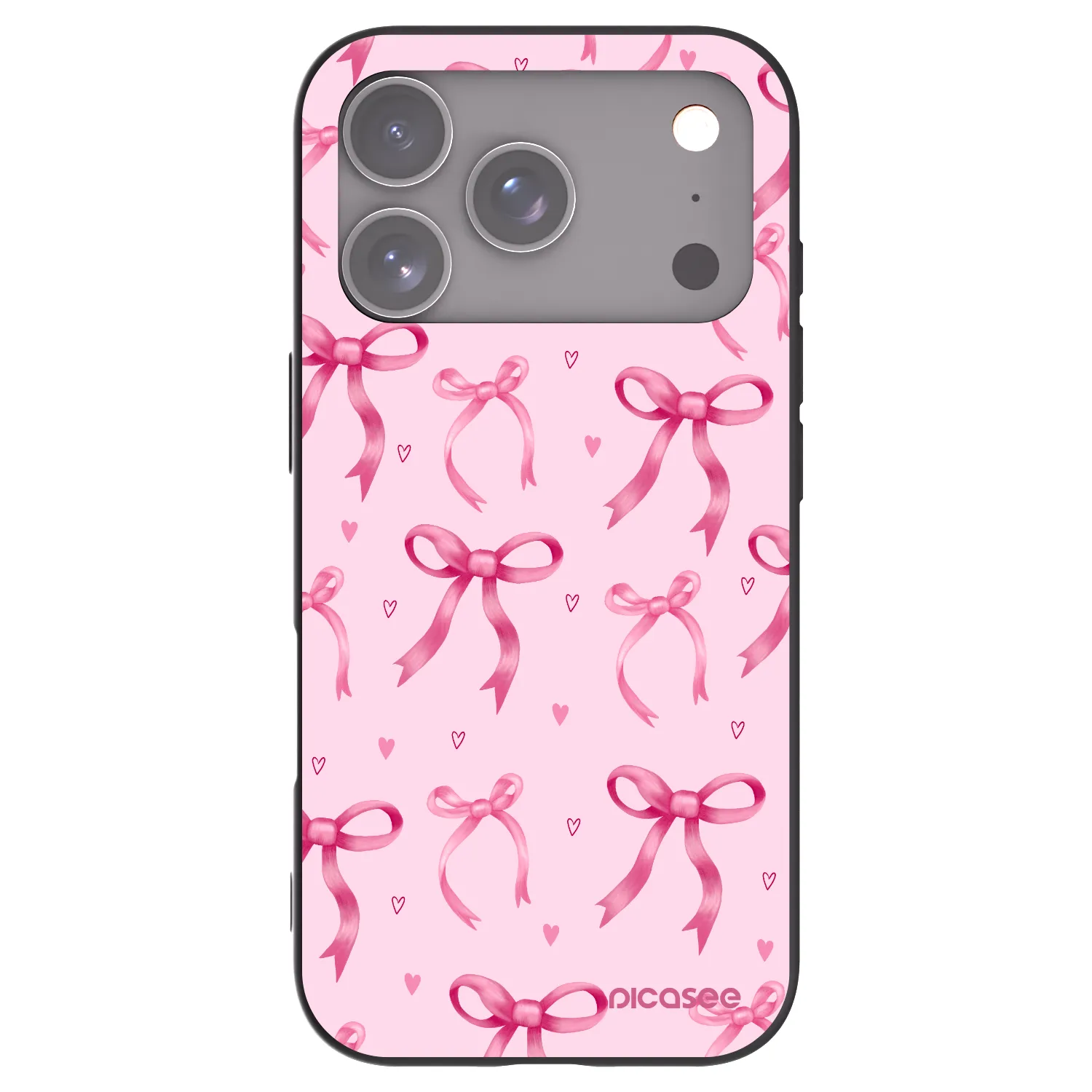 Picasee fekete szilikon tok az alábbi mobiltelefonokra Apple iPhone 17 Pro - Bow Aesthetic