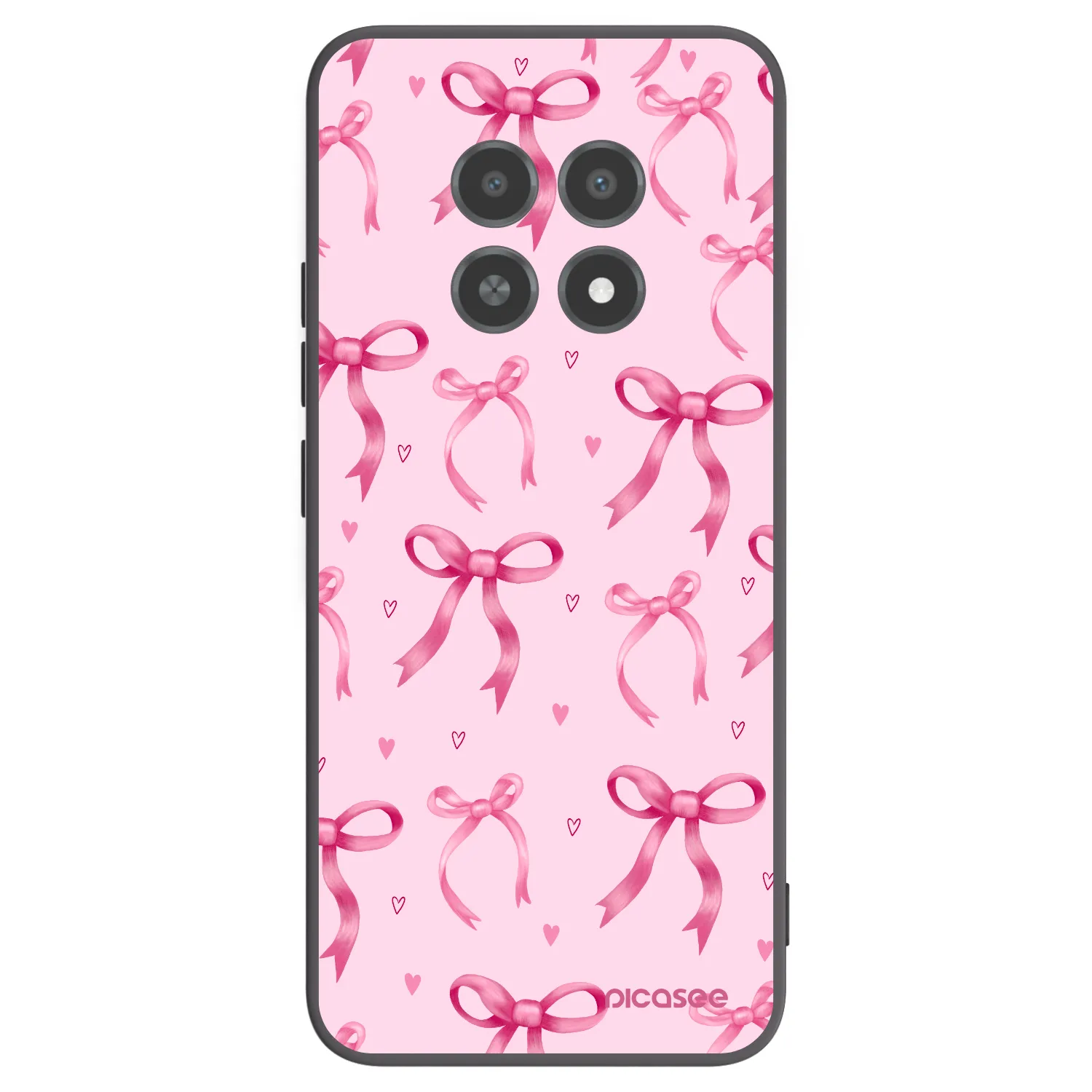 Picasee fekete szilikon tok az alábbi mobiltelefonokra Realme 12X - Bow Aesthetic