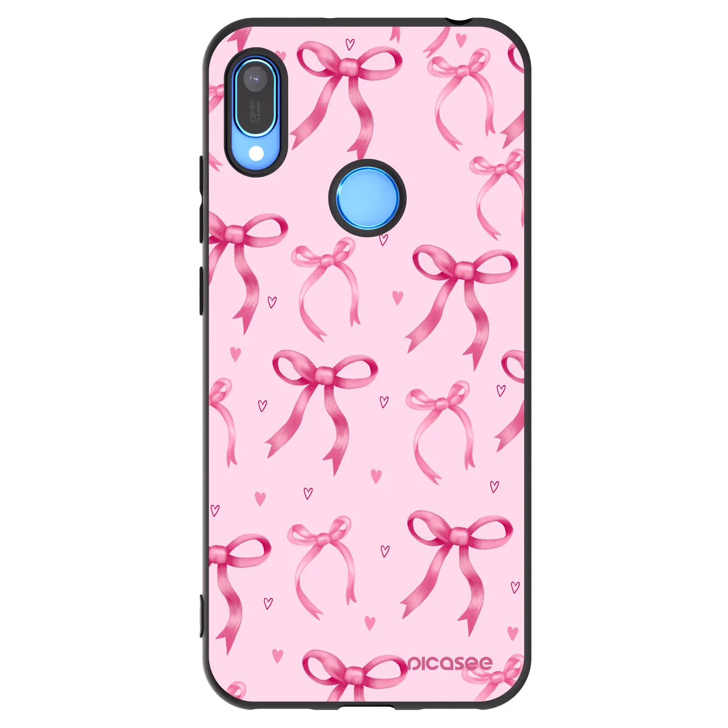 Picasee fekete szilikon tok az alábbi mobiltelefonokra Huawei Y6 2019 - Bow Aesthetic