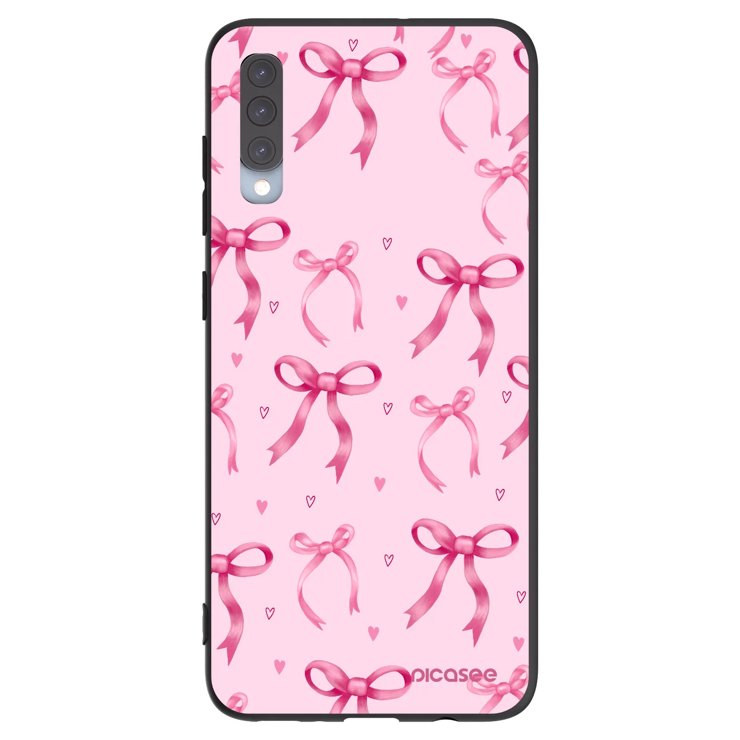 Picasee fekete szilikon tok az alábbi mobiltelefonokra Samsung Galaxy A70 A705F - Bow Aesthetic