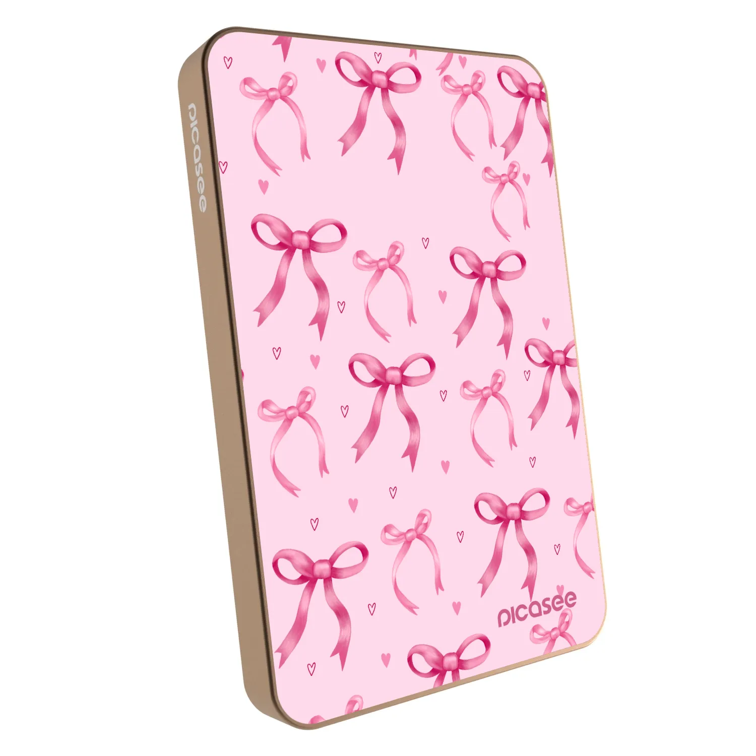 Picasee Powerbank MagSafe 5 000 mAh Aranysárga - Bow Aesthetic