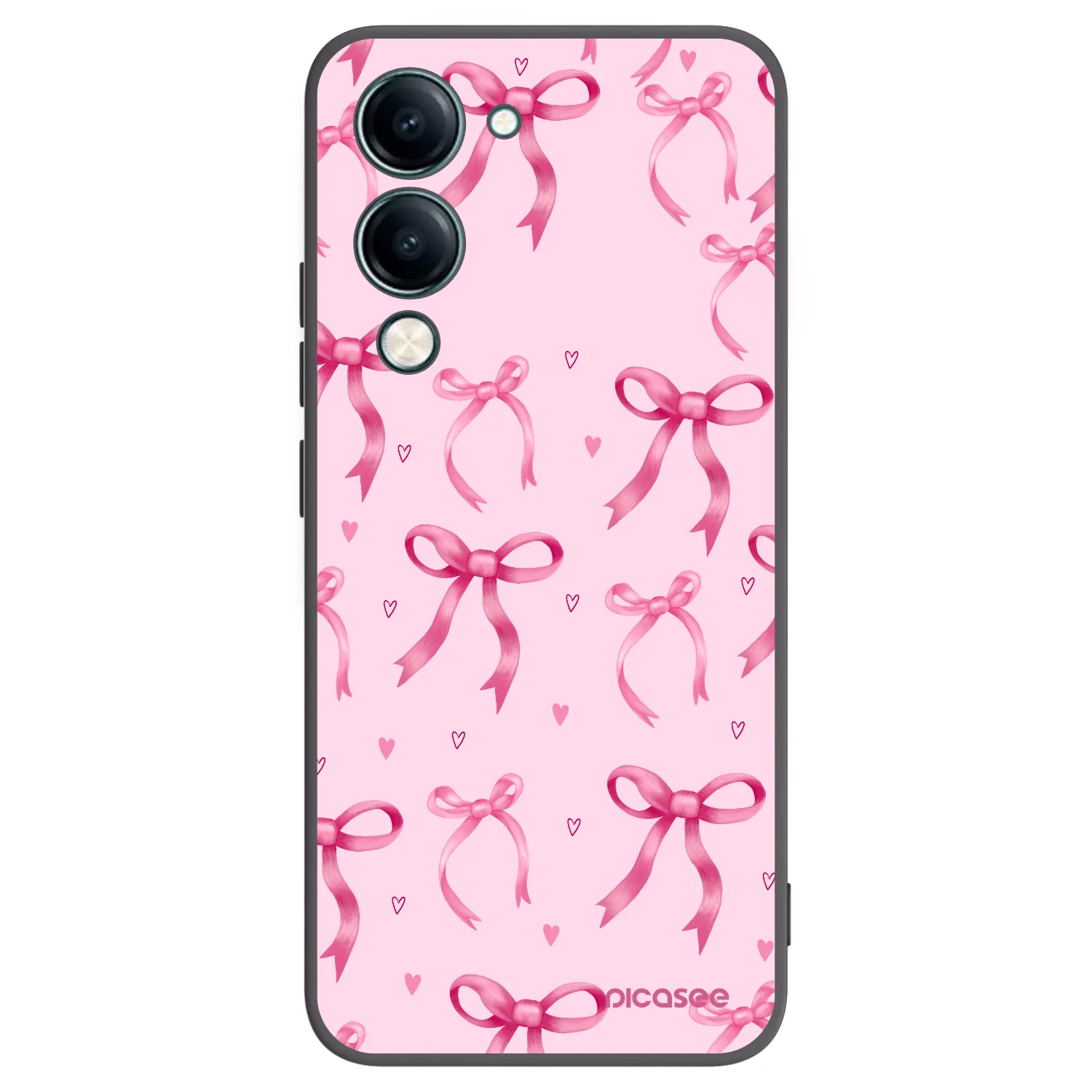 Picasee fekete szilikon tok az alábbi mobiltelefonokra Vivo Y29s 5G - Bow Aesthetic