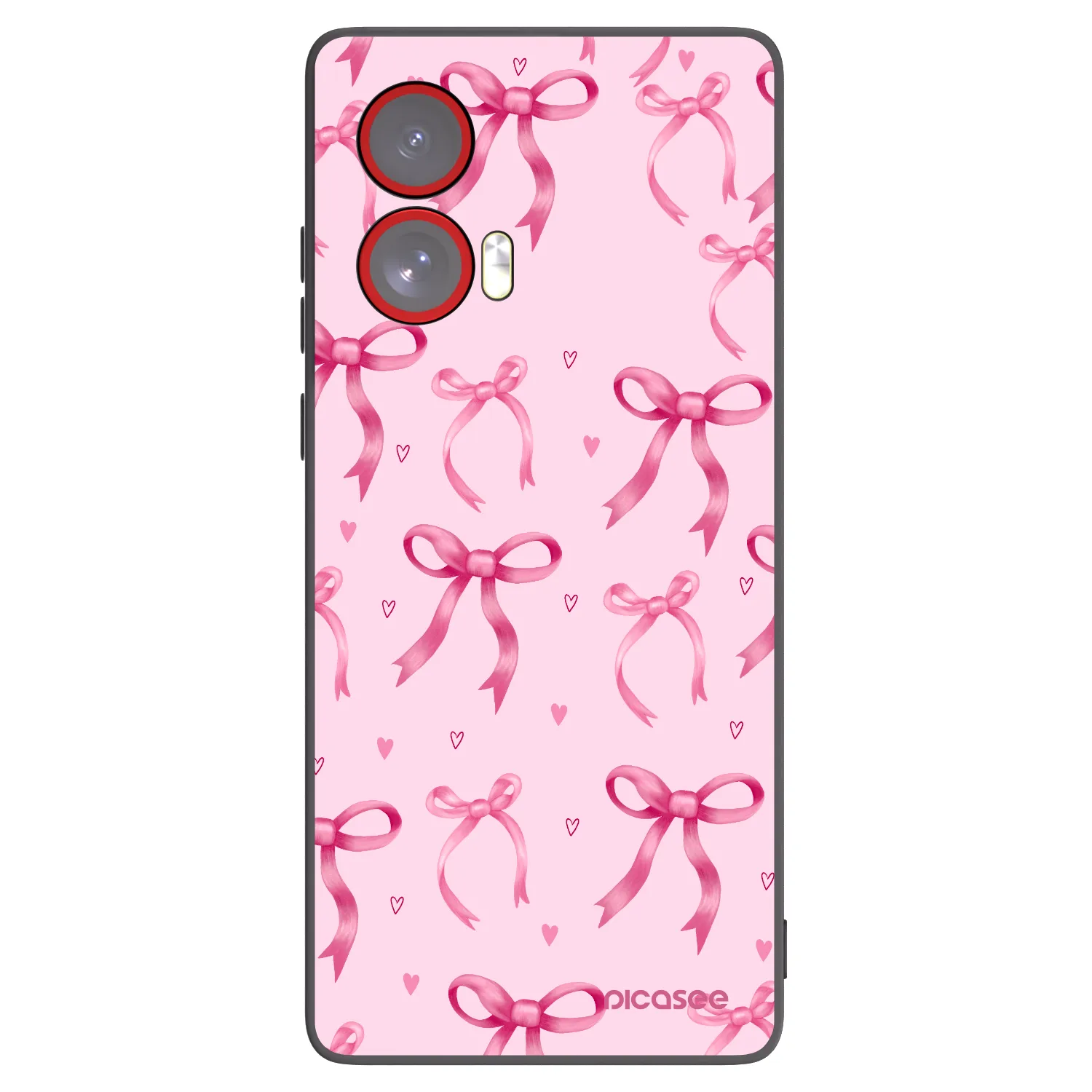 Picasee fekete szilikon tok az alábbi mobiltelefonokra Motorola Edge 50 Fusion - Bow Aesthetic
