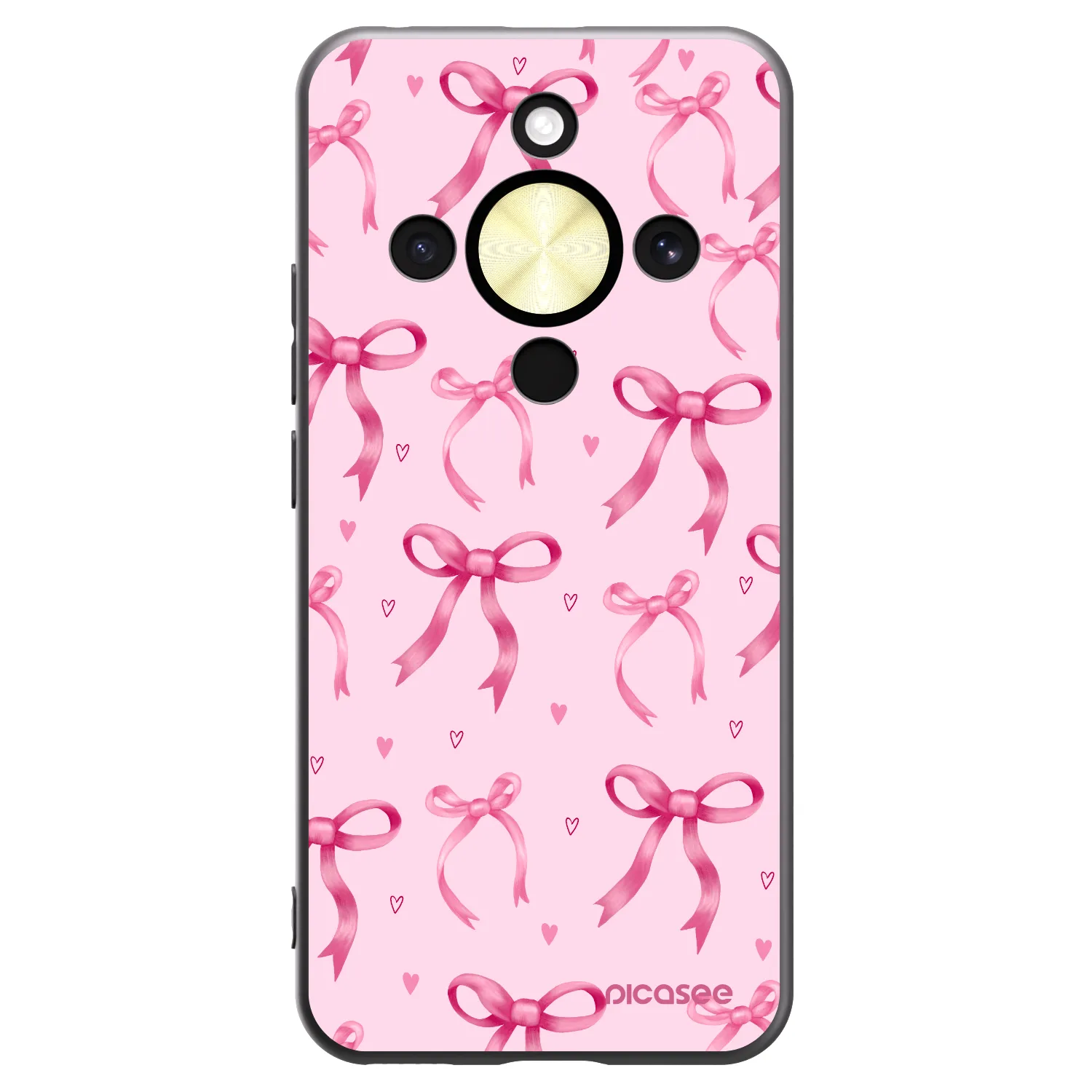 Picasee fekete szilikon tok az alábbi mobiltelefonokra Honor Magic8 Lite 5G - Bow Aesthetic
