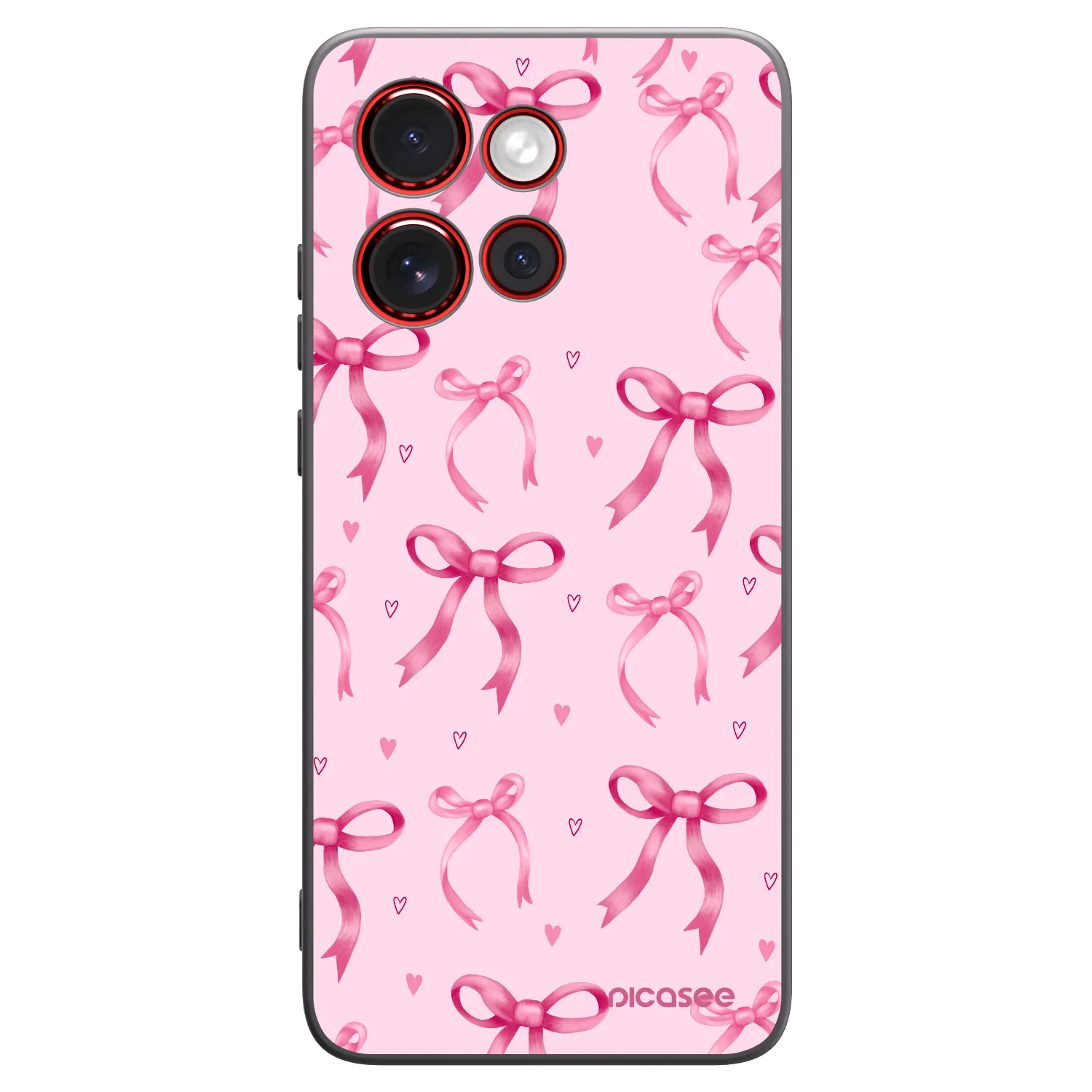 Picasee fekete szilikon tok az alábbi mobiltelefonokra Motorola Edge 60 Neo 5G - Bow Aesthetic