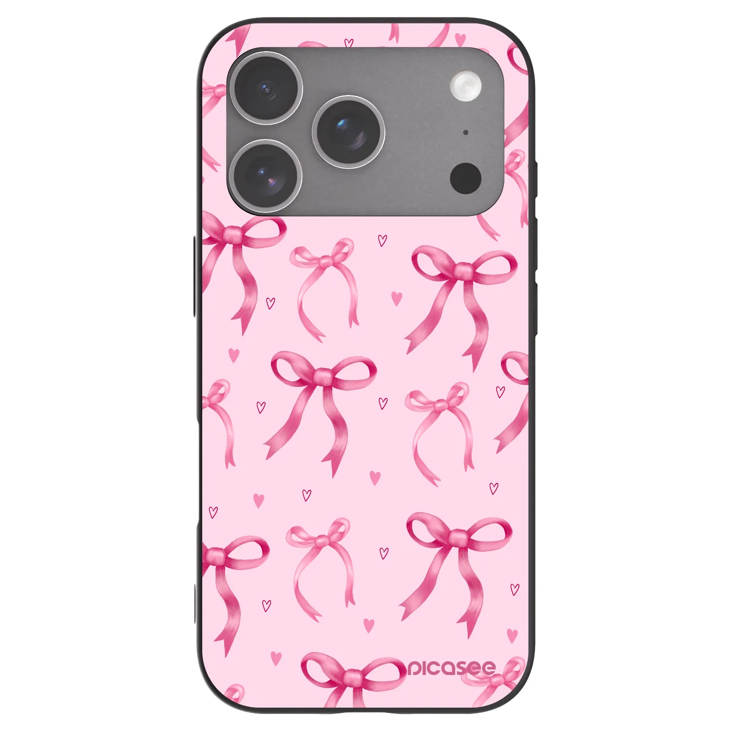 Picasee fekete szilikon tok az alábbi mobiltelefonokra Apple iPhone 18 Pro - Bow Aesthetic