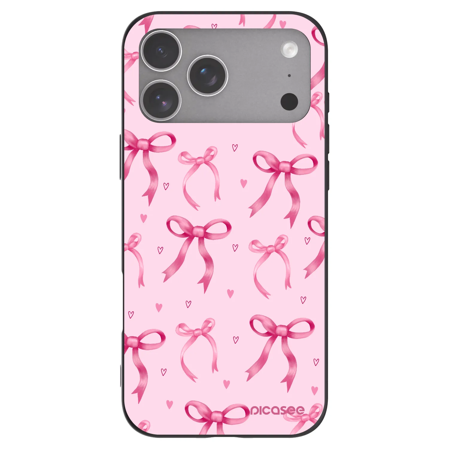 Picasee fekete szilikon tok az alábbi mobiltelefonokra Apple iPhone 18 Pro Max - Bow Aesthetic
