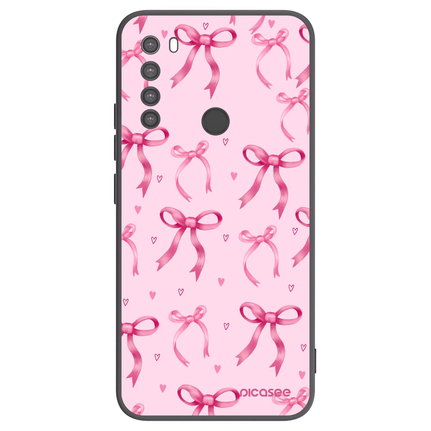 Picasee fekete szilikon tok az alábbi mobiltelefonokra Xiaomi Redmi Note 8 - Bow Aesthetic