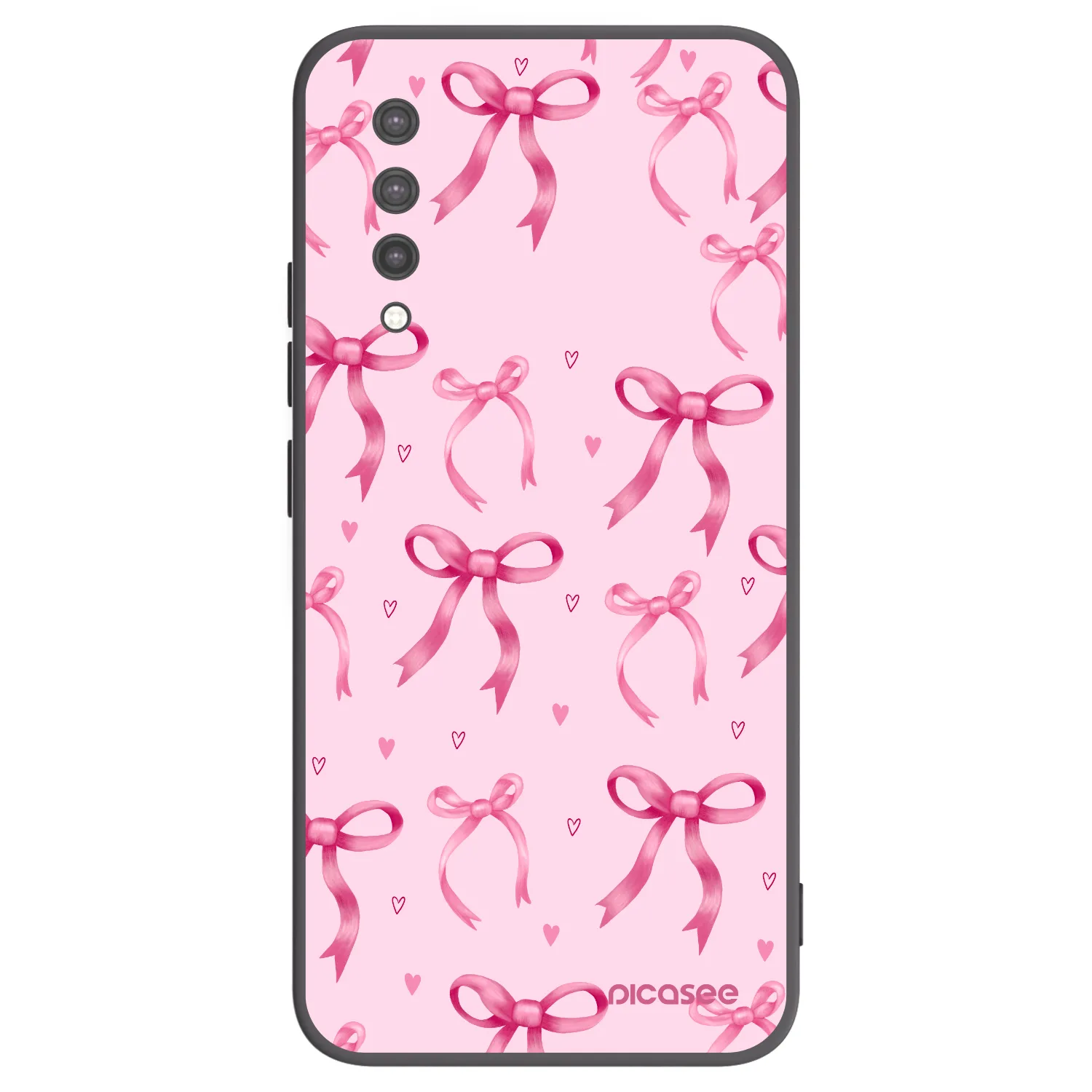 Picasee fekete szilikon tok az alábbi mobiltelefonokra Xiaomi Mi 9 Lite - Bow Aesthetic