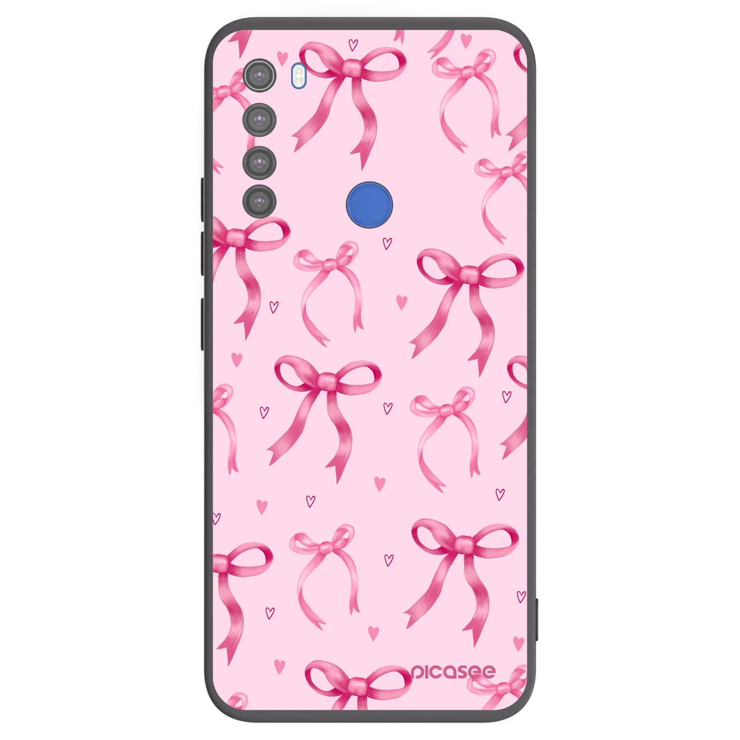 Picasee fekete szilikon tok az alábbi mobiltelefonokra Xiaomi Redmi Note 8T - Bow Aesthetic