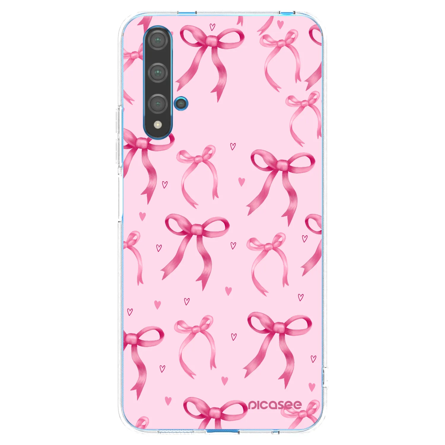 Picasee átlátszó szilikon tok az alábbi mobiltelefonokra Huawei Nova 5T - Bow Aesthetic