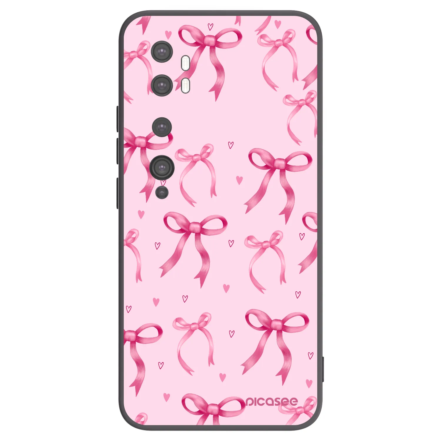 Picasee fekete szilikon tok az alábbi mobiltelefonokra Xiaomi Mi Note 10 (Pro) - Bow Aesthetic