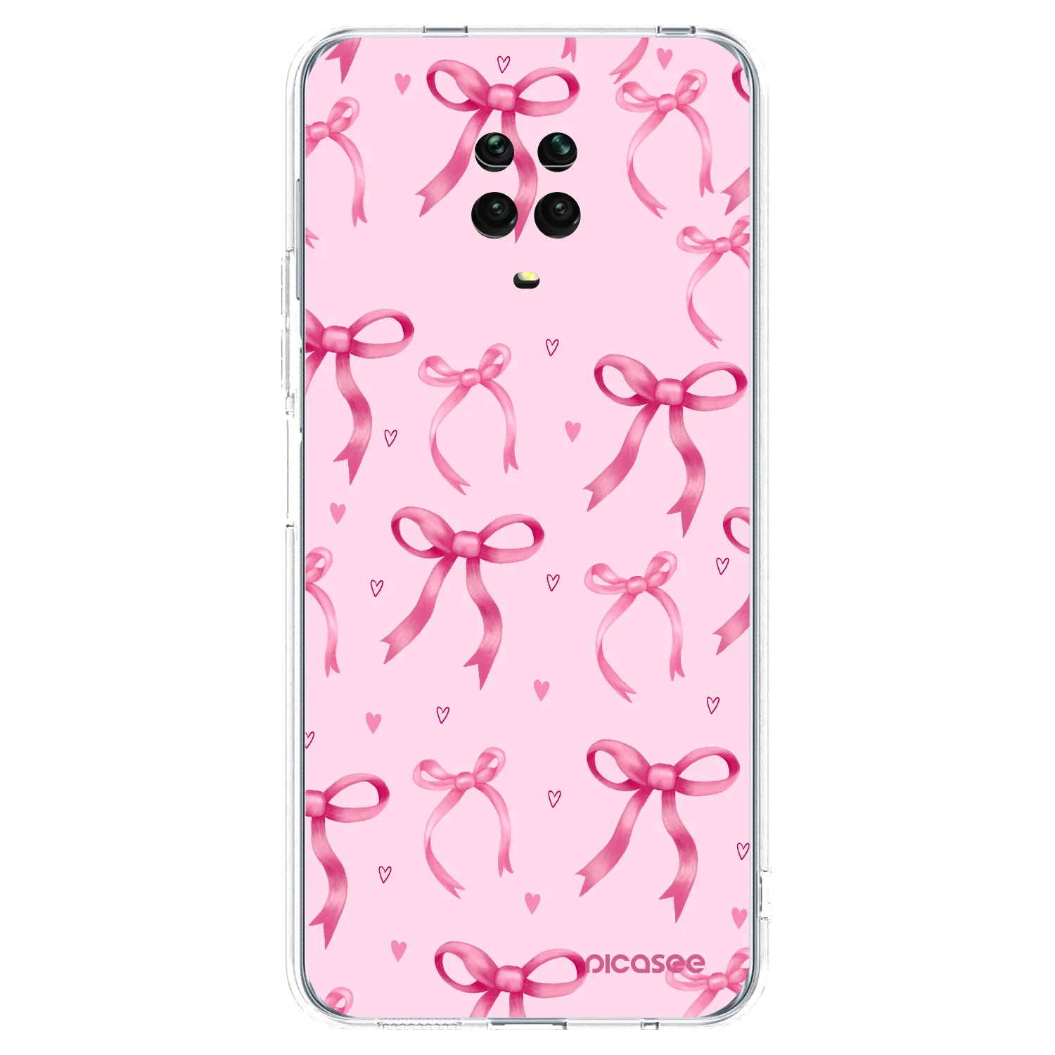 Picasee átlátszó szilikon tok az alábbi mobiltelefonokra Xiaomi Redmi Note 9S - Bow Aesthetic