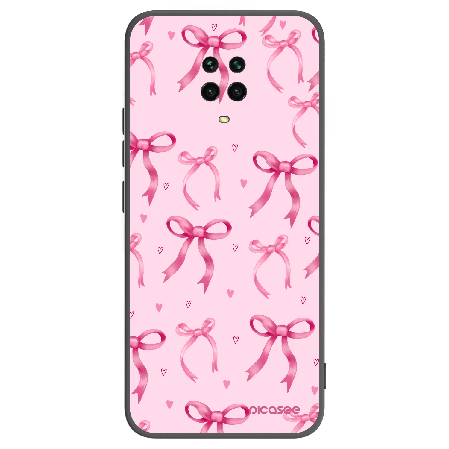 Picasee fekete szilikon tok az alábbi mobiltelefonokra Xiaomi Redmi Note 9S - Bow Aesthetic