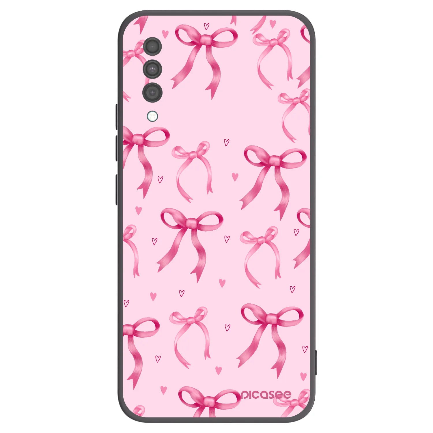 Picasee fekete szilikon tok az alábbi mobiltelefonokra Samsung Galaxy A30s A307F - Bow Aesthetic