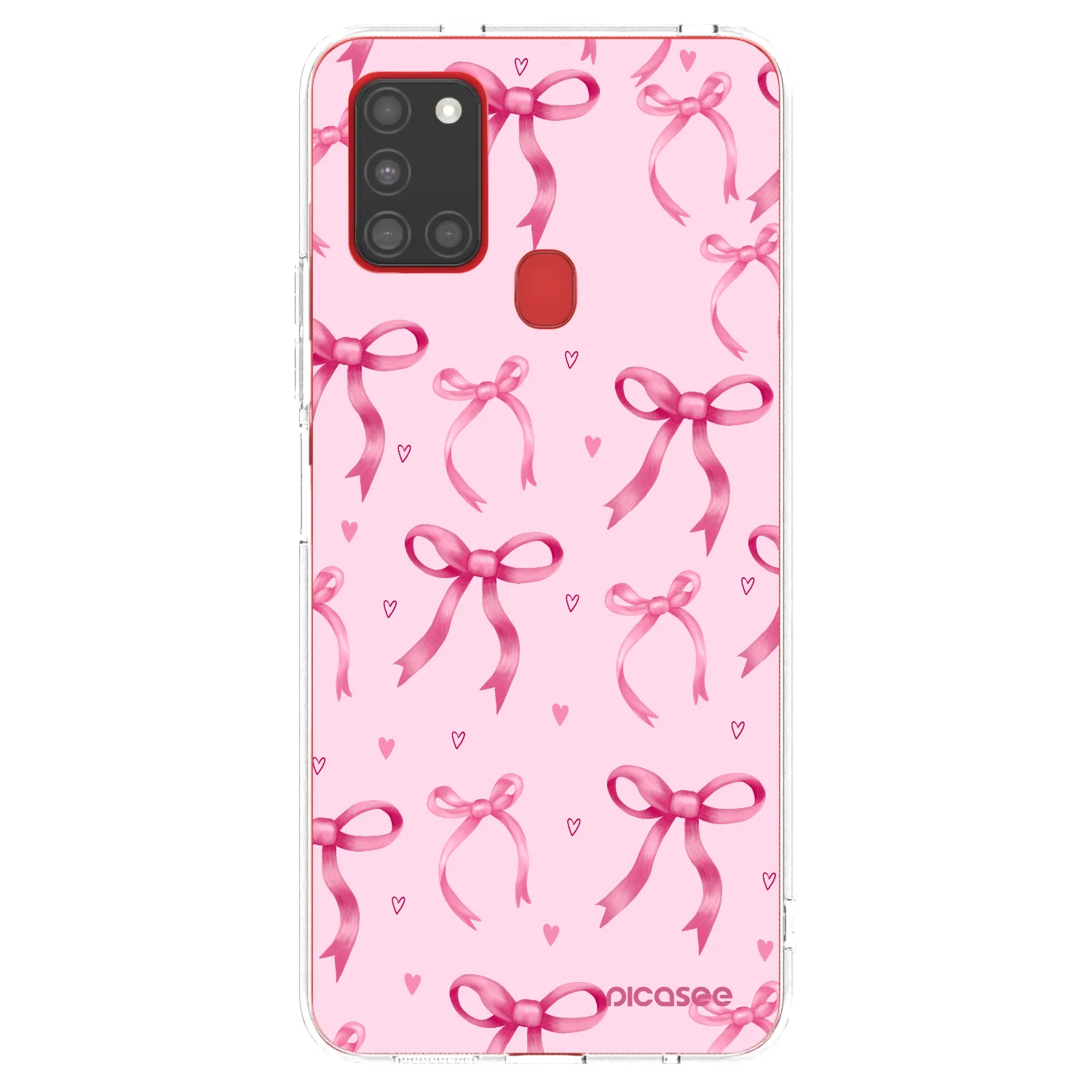 Picasee átlátszó szilikon tok az alábbi mobiltelefonokra Samsung Galaxy A21s - Bow Aesthetic