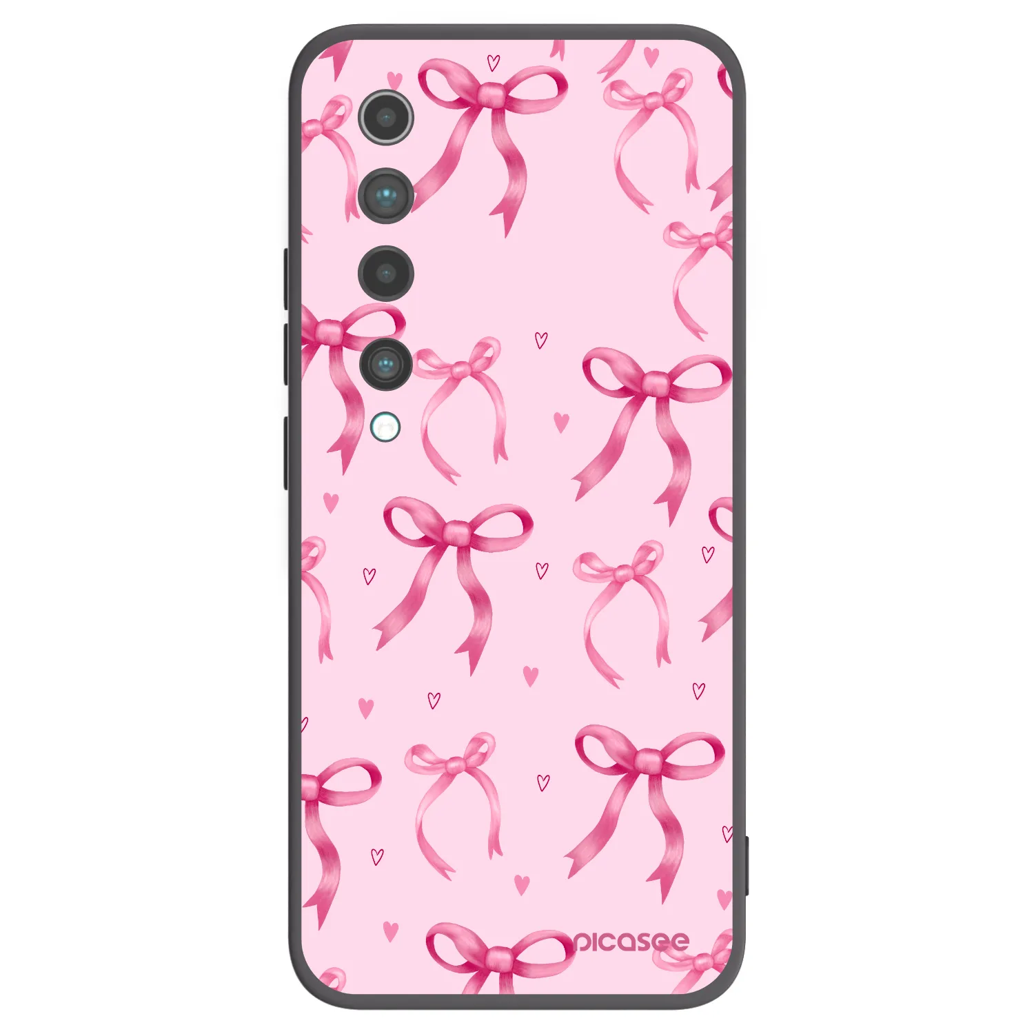 Picasee fekete szilikon tok az alábbi mobiltelefonokra Xiaomi Mi 10 - Bow Aesthetic