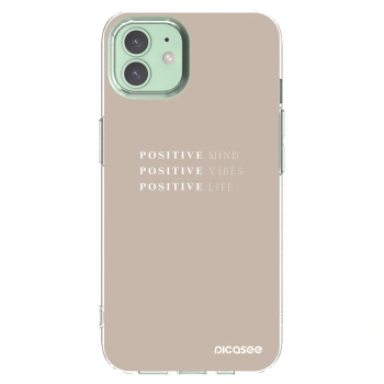 Picasee átlátszó szilikon tok az alábbi mobiltelefonokra Apple iPhone 12 Pro - Positive Vibes