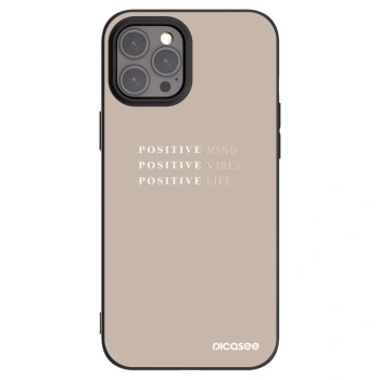 Picasee fekete szilikon tok az alábbi mobiltelefonokra Apple iPhone 12 Pro Max - Positive Vibes
