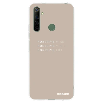 Picasee átlátszó szilikon tok az alábbi mobiltelefonokra Realme 6i - Positive Vibes