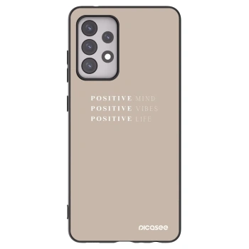 Picasee fekete szilikon tok az alábbi mobiltelefonokra Samsung Galaxy A52 5G A525F - Positive Vibes