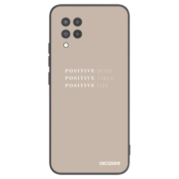 Picasee fekete szilikon tok az alábbi mobiltelefonokra Samsung Galaxy A42 A426B - Positive Vibes