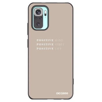 Picasee fekete szilikon tok az alábbi mobiltelefonokra Xiaomi Redmi Note 10 Pro - Positive Vibes