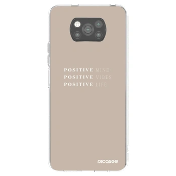 Picasee fekete szilikon tok az alábbi mobiltelefonokra Xiaomi Poco X3 Pro - Positive Vibes